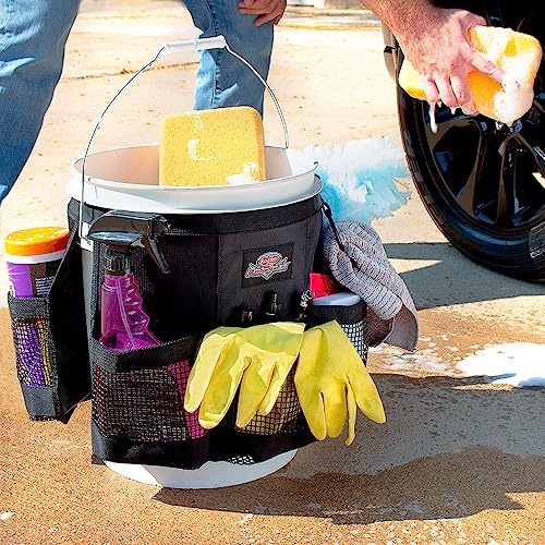 Bucket Boss 5 Gallon Bucket Car Wash Organizer with Seat Small Parts Storage for Bucket
