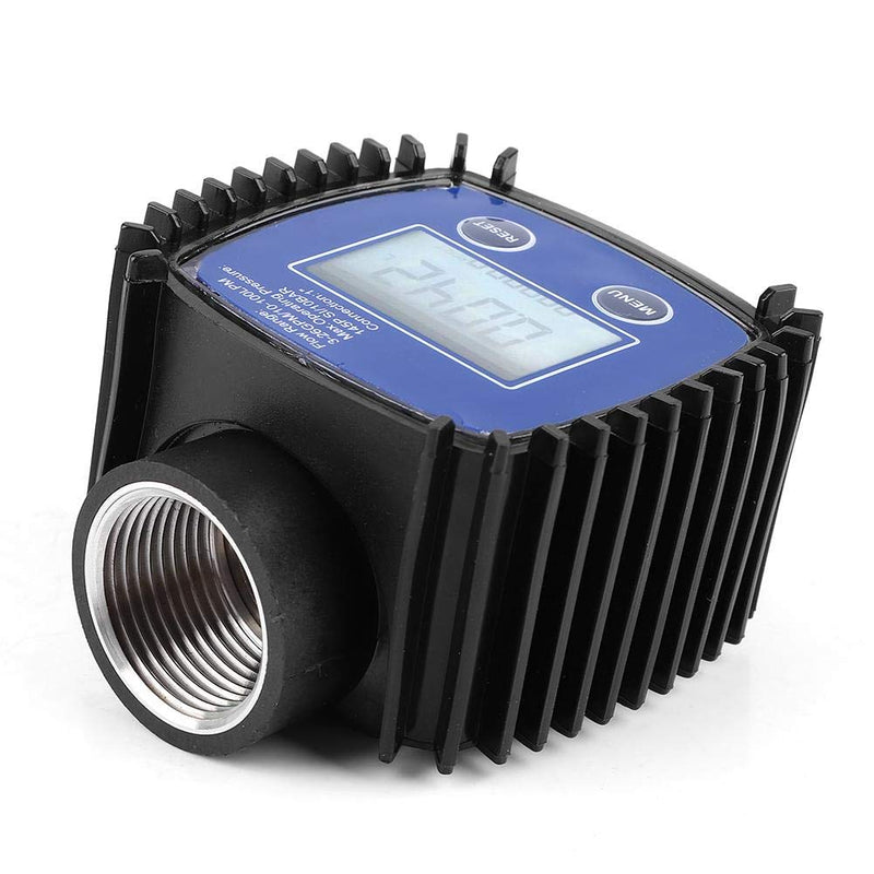 Flow meter, flow meter digital display, high accuracy, water flow meter, 1 inch internal thread, digital turbine flow meter, 5-120 liters/minute, maximum pressure 40 bar