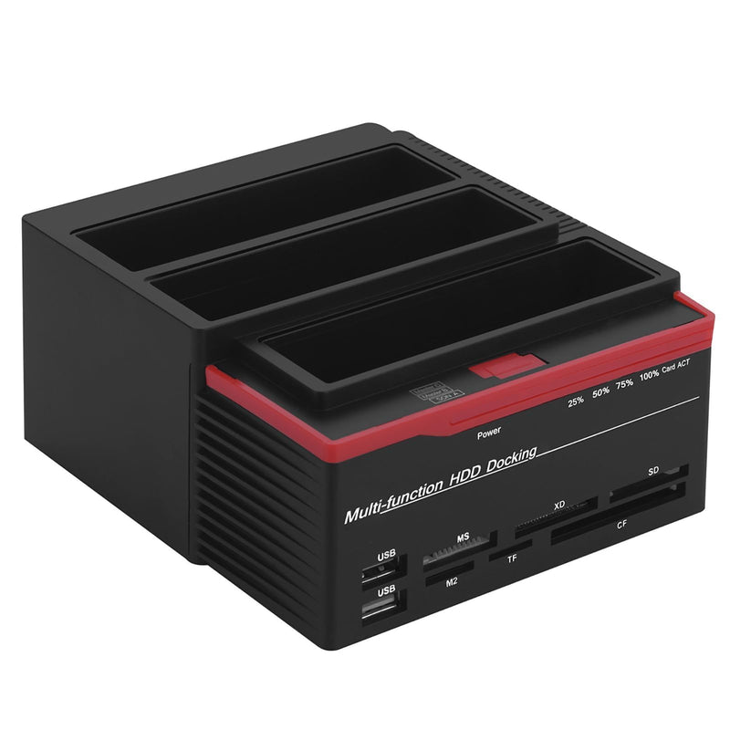 External Hard Drive Docking Station, USB 3.0 to SATA I/II/III Three Bay Docking Station for 2.5inch 3.5inch HDD SSD SATA HDD Support UASP with Hard Drive Duplicator/Cloner Function (AU 110-240V)