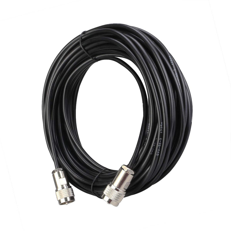 Retevis Coaxial Cable Low Loss Pure Cupper Coax Extend Cable with SL16 Connector Compatible RT97 Repeater Two Way Radio Ham Radio (15 Meters, 1 Pack)