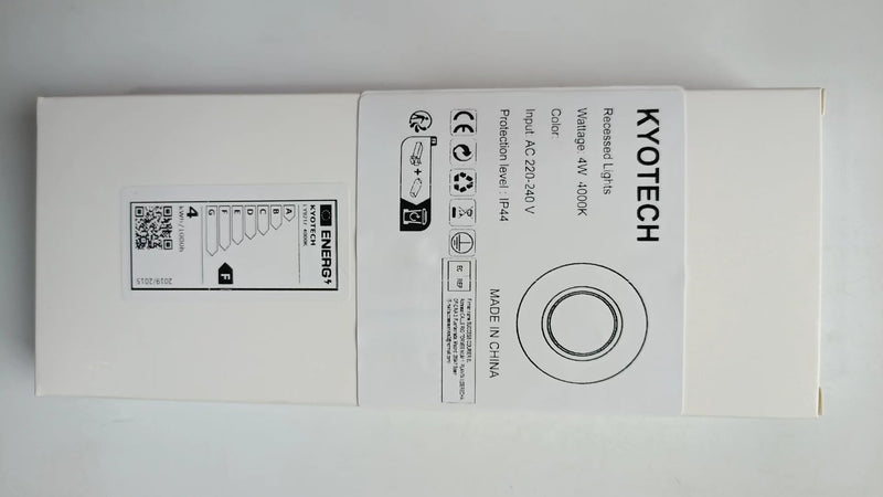 KYOTECH LED recessed furniture light dimmable 230V 4W 4000K warm white G4 LED 300LM bulb furniture recessed spotlight, drill hole 54-58mm and 20mm flat, brushed stainless steel nickel set of 3