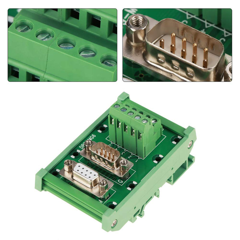 DB9 Breakout Board for DIN Rail Interface Module Industrial Automation Control Panel