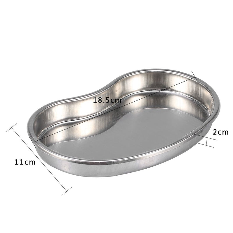 Stainless steel kidney bowl eyebrow lips tattoo sterilization container made of stainless steel, beauty instrument bowl kidney bowl lab trays instrument tray 185 mm x 110 mm x 20 mm