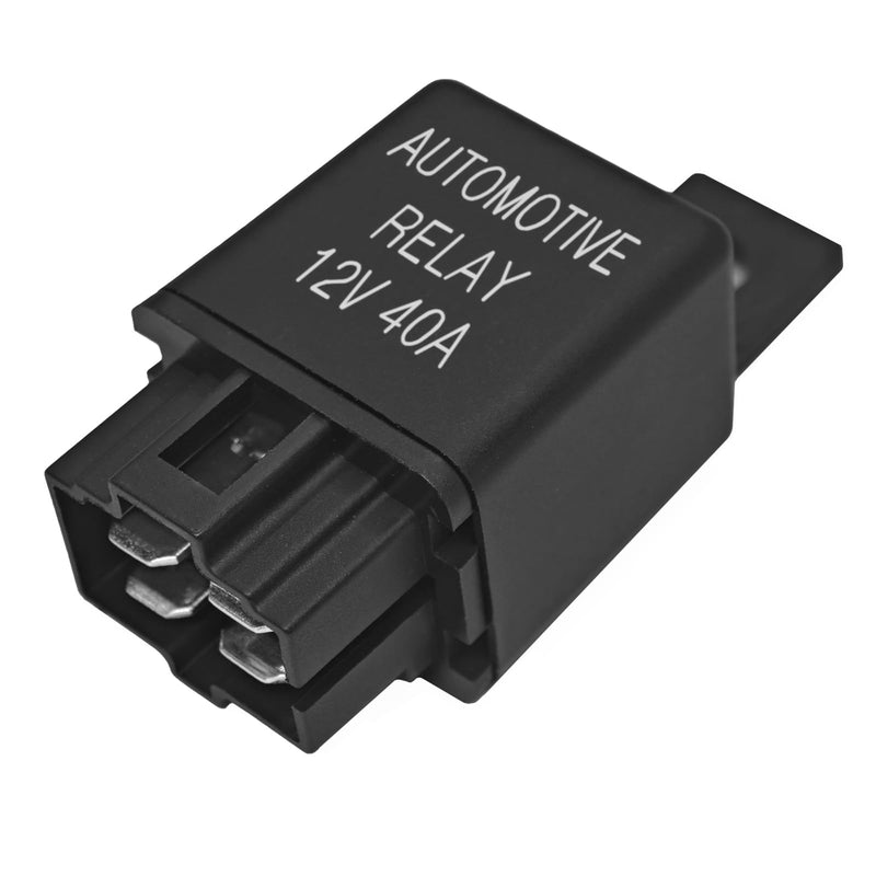 FLS821 Relay 12V 40A (Pack of 2) - Universal SPST 4-Pin Heavy Duty Automotive Relay