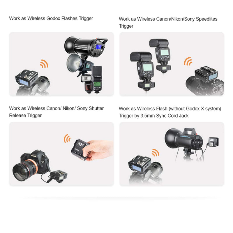 Godox X2T-P TTL Wireless Flash Trigger for Pentax, Support 1/8000s HSS Function, 5 Dedicated Group Button and 3 Function Button for Quick Setting