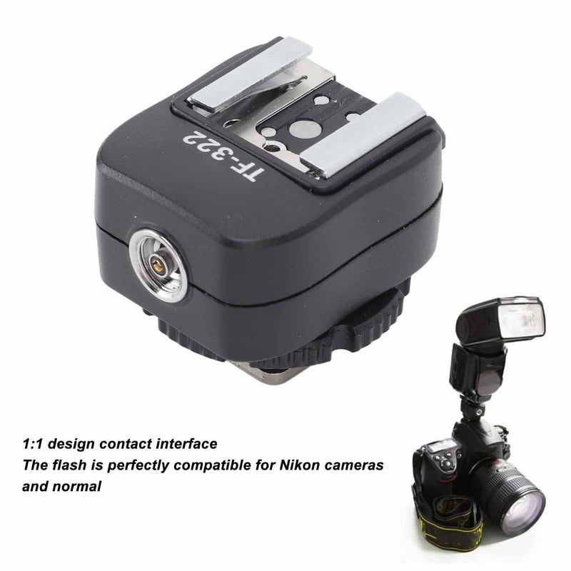 Flash Hot Shoe Sync Adapter with Extra PC Sync Port for Camera, Pure Copper Interface, TTL Flash Hot Shoe Converter