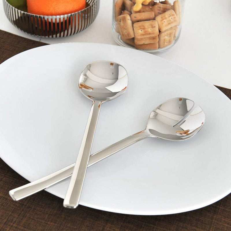 Alessi Ovale Salad Set, One size, Silver