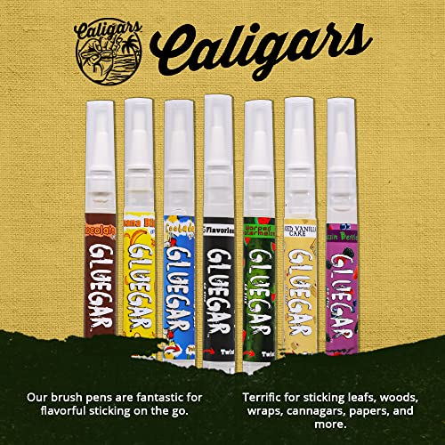 Caligars GlueGar Natural Rolling Glue for Woods, Papers, and Cigar Wraps - Flavored Adhesive Cigar Glue and Sealer, Easy to Use Plant Based Glue Sticks- 10 ML Squeeze Bottle (8 Pack Warped Watermelon)