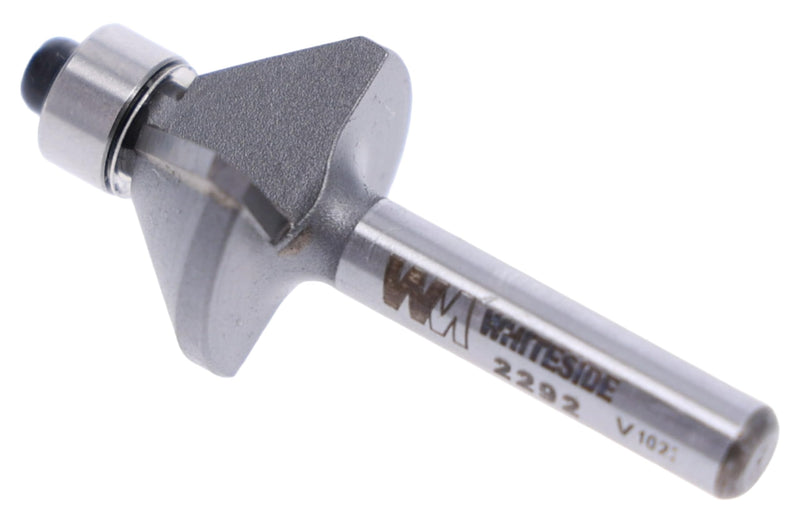Whiteside 2292 45 Degree Chamfer Router Bit: 45 Degree Angle, 7/16 Inch Cutting Length, 5/16 Inch Cutting Height, 1/4 Inch Shank,1 Inch Large Diametert