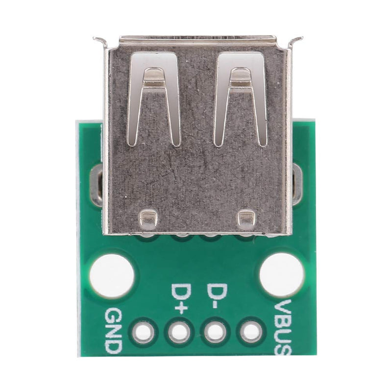 Walfront 10 pieces USB breakout board, USB to DIP adapter 2.54 mm USB socket USB type A breakout board, 4 pins pin board mini USB breakout board
