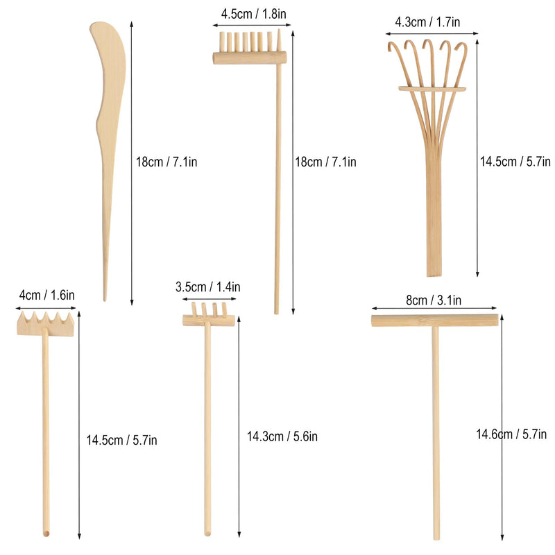 GNIEMCKIN 30 PCS DIY Sand Zen Garden Tools, Mini Zen Garden Rake Sets for Serenity and Spiritual Meditation, Tasteful and Elegant Zen Garden Accessories for Home Decor, and Father or Mother's Gift