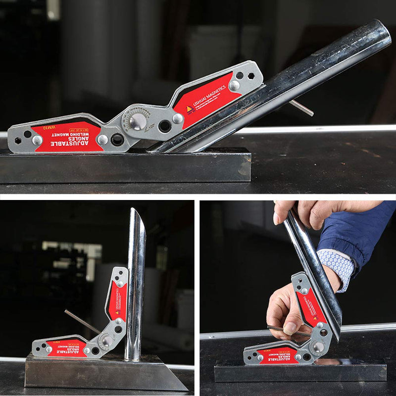 LISHUAI New Adjustable Angle(20°~200°) Welding Magnet,Magnetic Welding Holder,Welder Tool Accessories (Medium) Medium