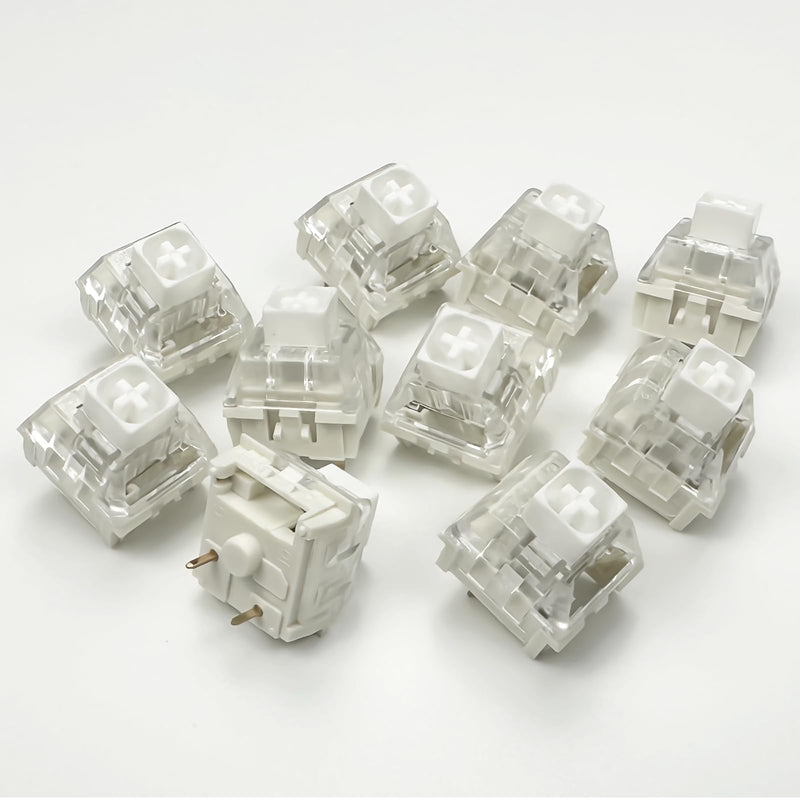 Kailh Box White Mechanical Keyboard Switches,3-Pin 45gf Clicky/Speed Typing/Gaming/Waterproof Switches(108Pcs,Kailh Box White) 108pcs