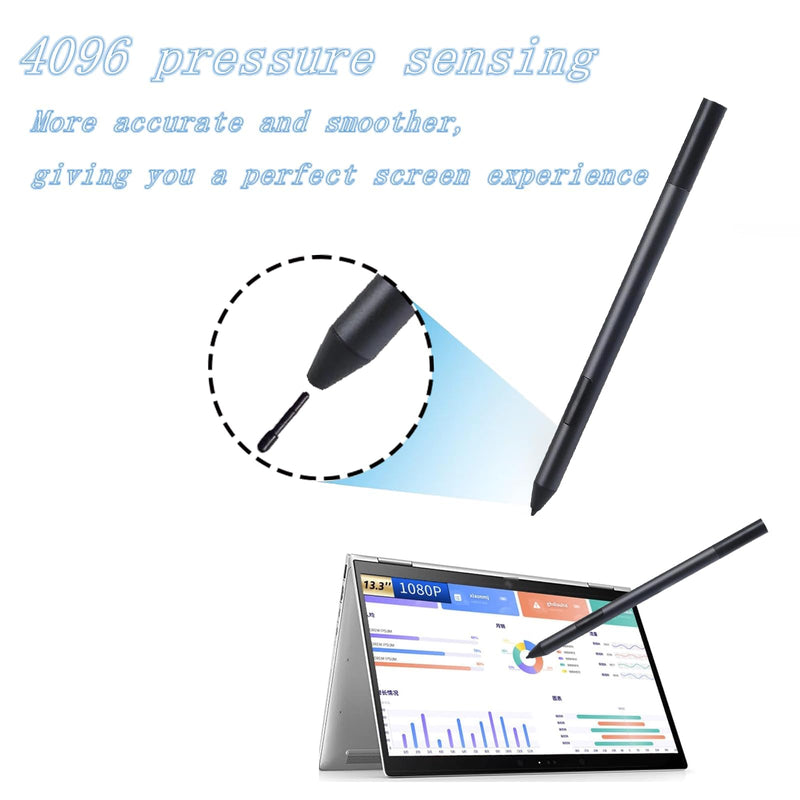 Active Pen PN557W for Dell Active Pen PN557W Compatible with Dell 2 in 1 Laptop Stylus Pen,for Dell Latitude 5285/5300/7200/7320/9410/9510 2-in-1 Pen, for XPS 9365/9575 2-in-1 Pen