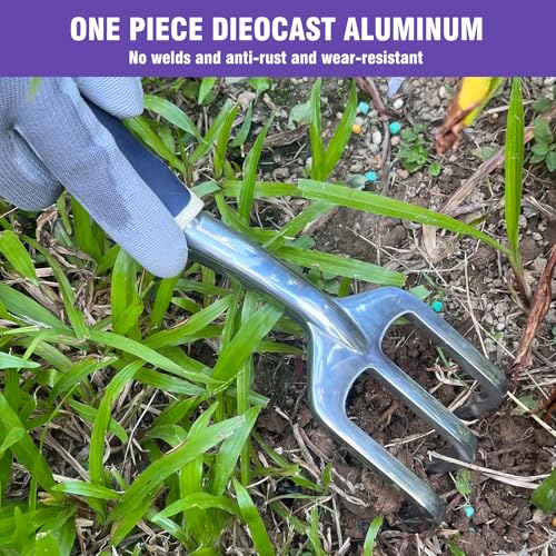 Gardening Tool Set, 10-Piece Heavy-Duty Aluminum Garden Tools with Non-Slip Handles and Large Tool Bag with Storage Pockets, Durable Hand Gardening Tools - Perfect Gardening Gift for Men and Wome