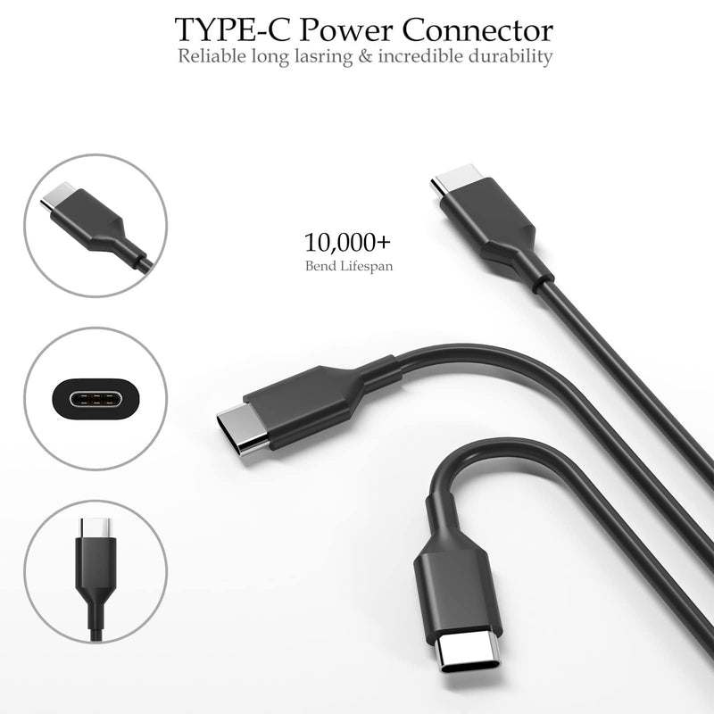 45W USB C Type C Chromebook Charger for Lenovo Chromebook Charger HP Chromebook Charger USB-C Laptop Charger Replacement