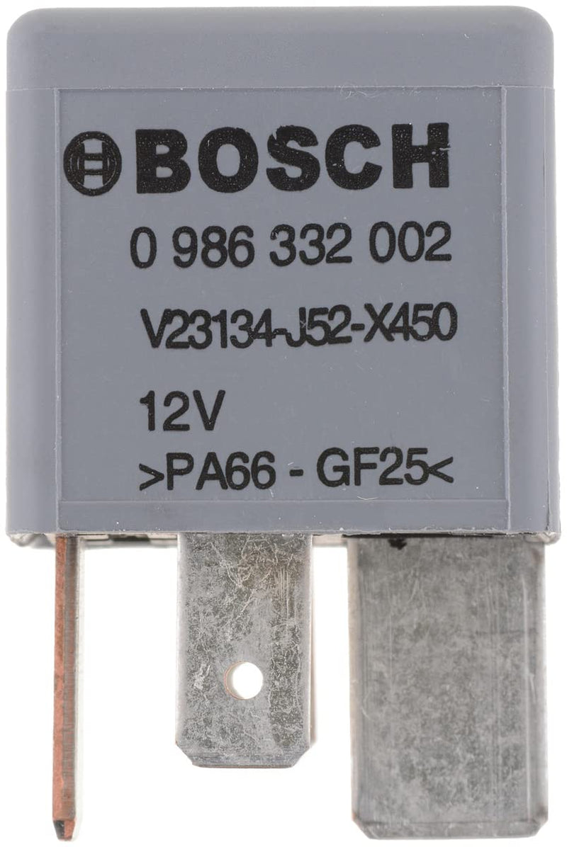 BOSCH 0986332002 Normal Open Mini Relay - 4 Pins, 12 V, 70 A - Sold Individually