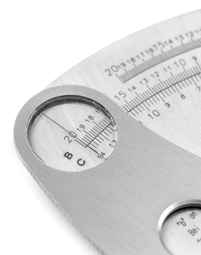 QWORK welding gauge, stainless steel fan-shaped welding gauge 0.1mm precision