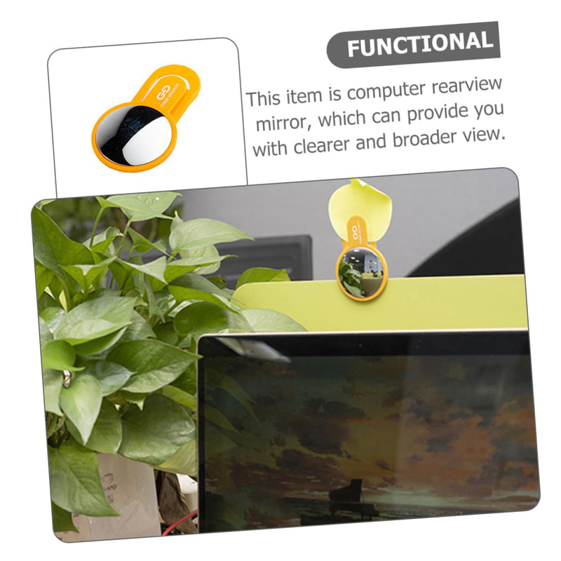 Healeved Computer Mirror Mini Cubicle Mirror Safety Mirror Mini Laptop Monitor Mirror Laptop Computer Laptop Rear- View Mirror Linux Laptop Mini Mirror Pro Minipc Abs Desk Office Screen, 132018QLRIP4