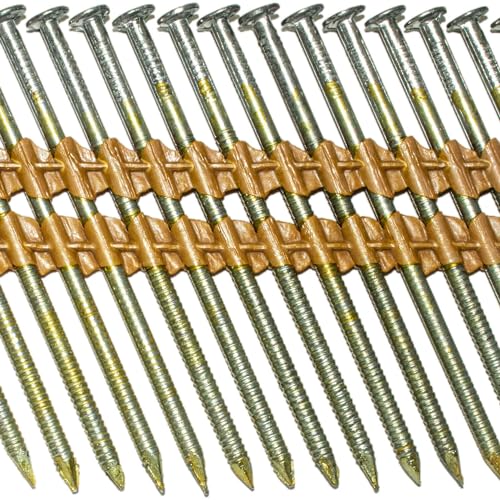 2-3/8" x .113 (8d) 21 Degree Plastic Collated Framing Nail in Plastic Strip - (Small Box) ~700 Nails BRIGHT FINISH 2-⅜" x .113" SMALL BOX