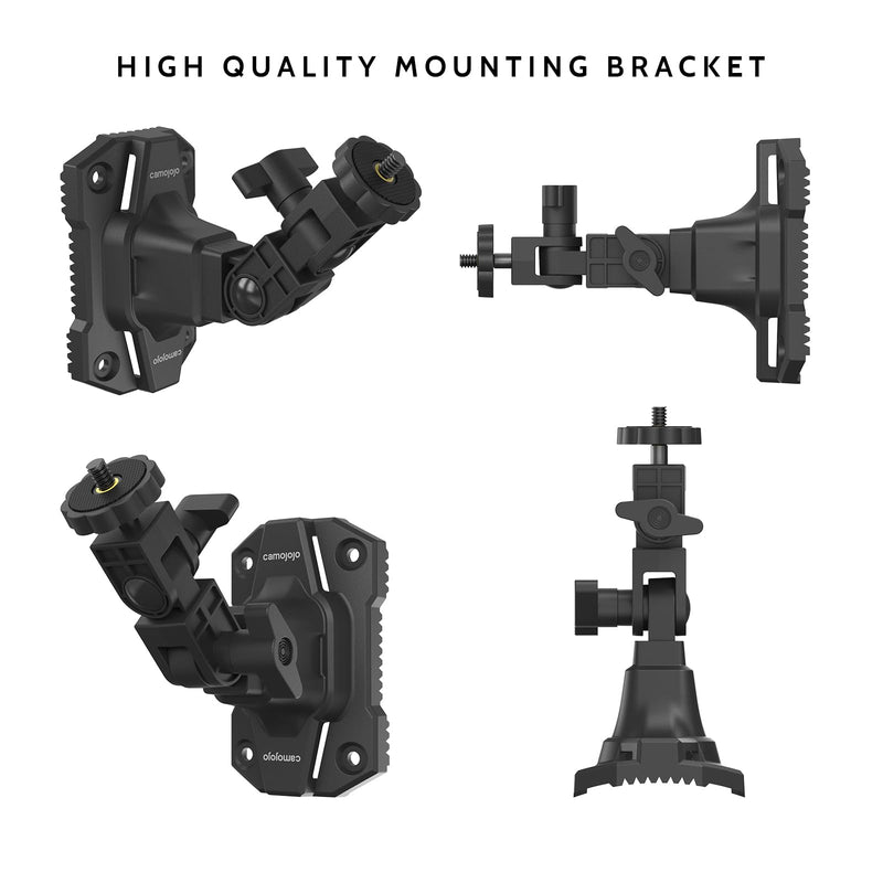 Trail Cameras Mounting Bracket with 1/4" -20 Threaded Insert 360°Rotating Adjustable Holder for Outdoor Hunting Gear Accessory, Game Camera Holder Monitor Stand Hunting Camera Kit