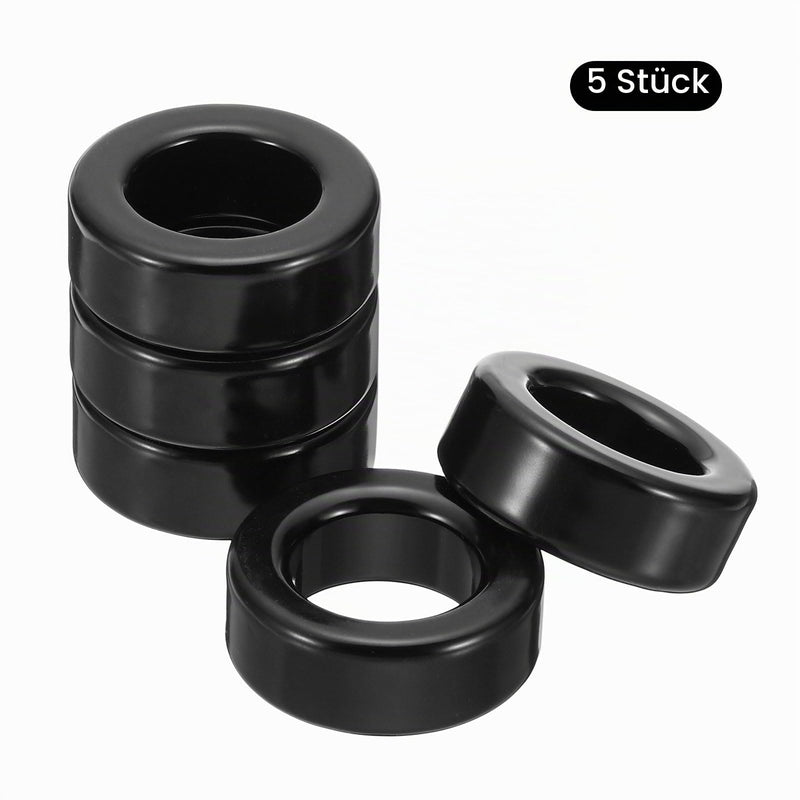 QUARKZMAN Toroid Core 24 x 42 x 16 mm Iron Ferrite Chokes Ring Power Toroidal Transformer Stabilisation Signal Transmission Resistance Electromagnetic Interference Black Pack of 5 24x42x16mm