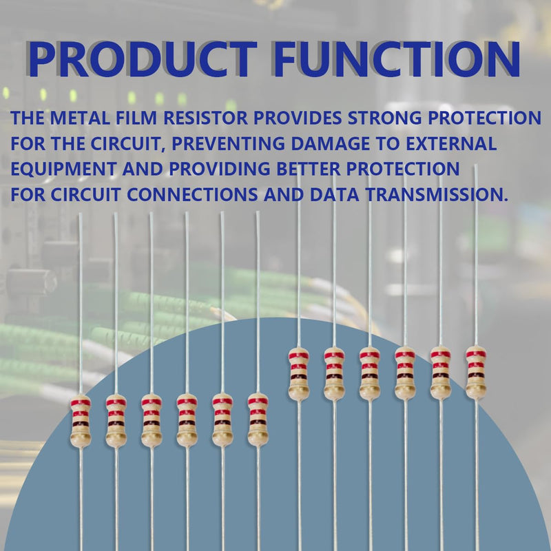 Innfeeltech 100 Pcs 1/4W 5% Tolerance 220 Ohm Carbon Film Resistor for DIY Project and Experiments 1/4W 220Ω
