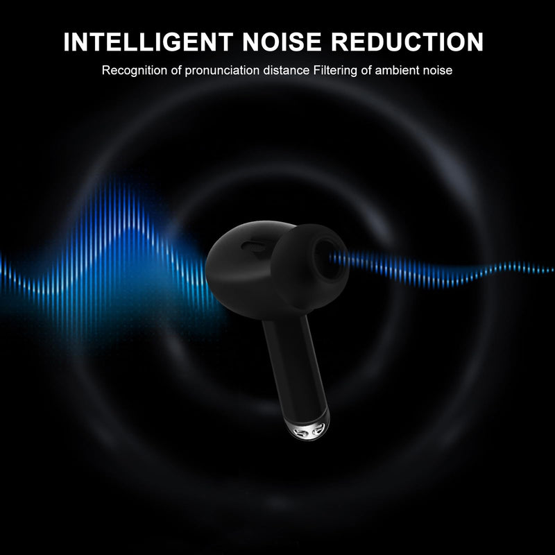 Y113 Language Translator Earbuds, Supports 144 Languages Online Offline Instant Voice Translator Device with APP for iOS for Android, Simultaneous Translation Bluetooth 5.1 Black