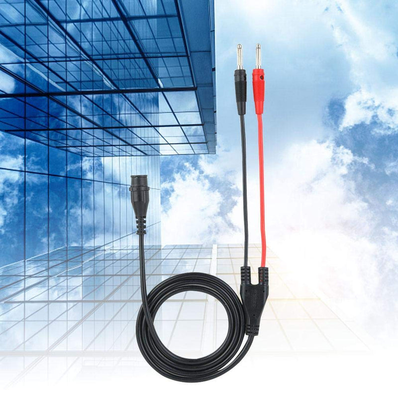 BNC Male to Banana Plug P1203 Coaxial Cable Oscilloscope Test Lead 120 cm + 8 Pieces Silicone Protective Circles