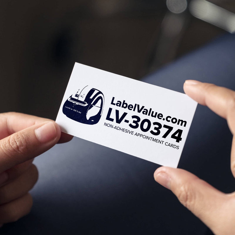 LabelValue LV-30374 Appointment Cards - Compatible with Dymo LabelWriter 450 Series and Earlier Printers - 2 x 3-1/2", 300 Cards/Roll, Non-Adhesive, Perfect for Appointment Reminders and More