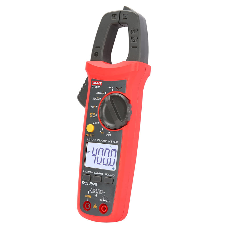 UNI-T UT203+ Digital Clamp Meter AC/DC Current Auto Range True RMS Max/Min Backlight Multimeter UT203+