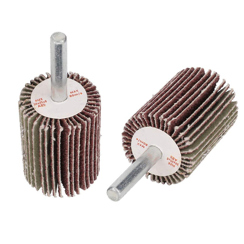 Pack of 10 Flap Grinder 60 Grit Flap Grinder 30 x 40 x 6 mm for Drill/Rotating Tool for Removing and Polishing Rust Paint