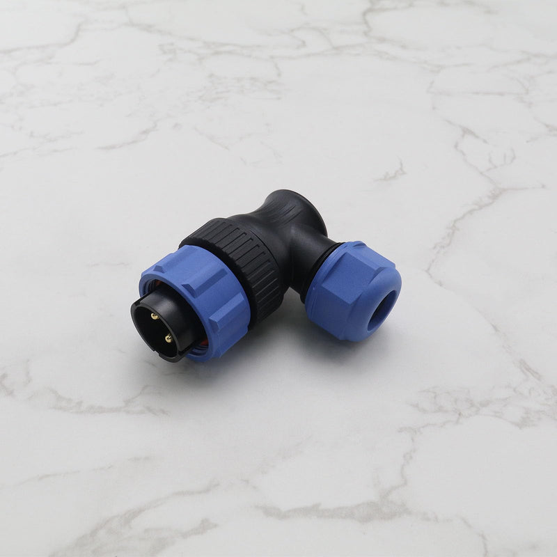 RV 2 Pin Aviation Circular Connector 12V 30A Power Compatible with Bluetti AC200MAX Waterproof IP68 Outdoor SP2111 2-Pin Aviation Circular Connector Right Angle