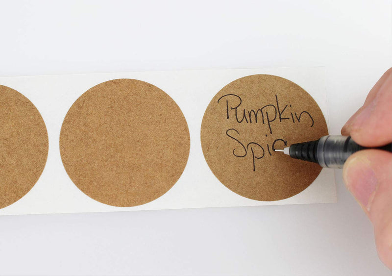 ChromaLabel 1.50 Inch Kraft Dot Labels, 500 Roll 1-1/2" Diameter