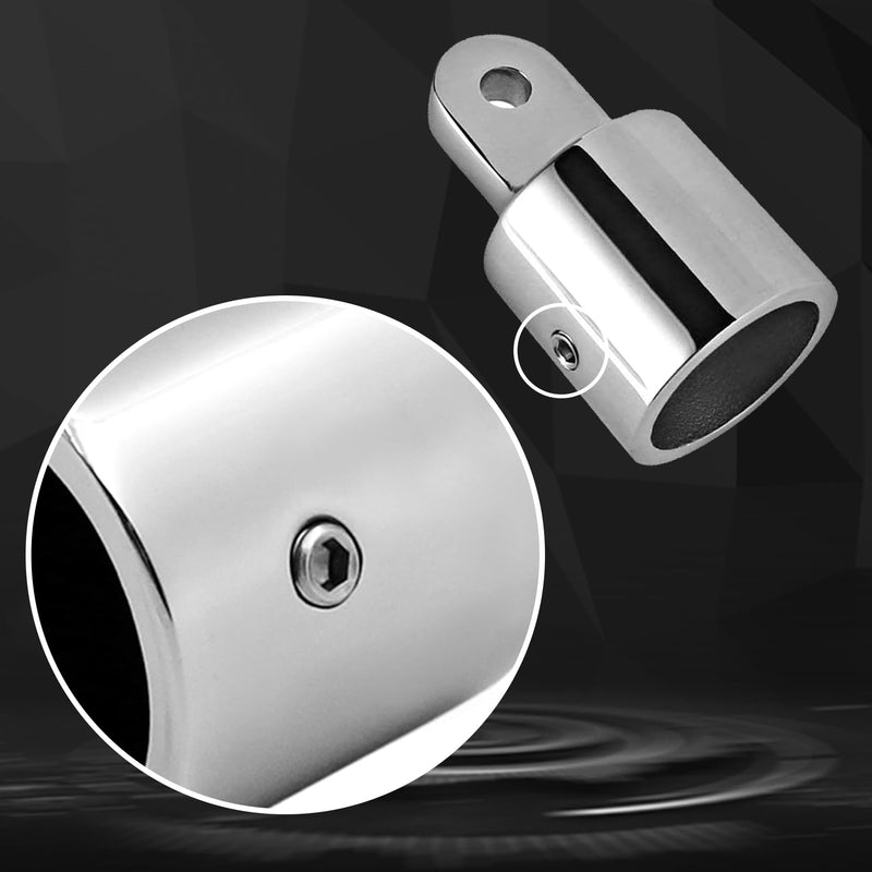 316 Stainless Steel Bimini Top Eye End Cap 7/8 inch and 1 inch Marine Grade Heavy Duty Bimini Top Parts for Boats with L Shape Hex Key 1 inch 4 Pack