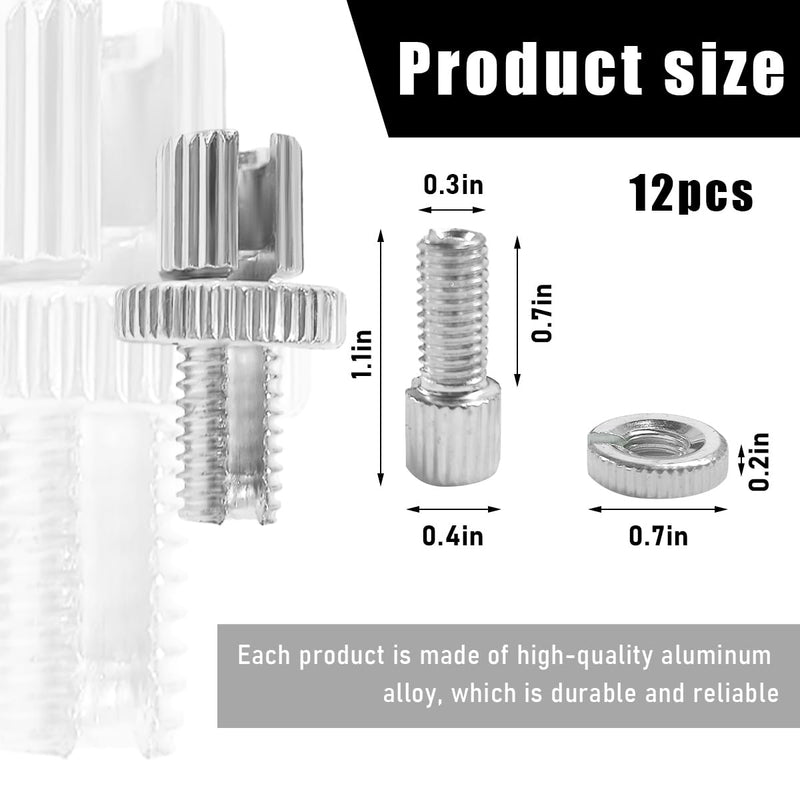 12 PCS Clutch Brake Cable Adjuster Screws, 8mm Metric Clutch Adjuster Nut Bolts Replace 34-67090, Brake Cable Adjuster Bolt for Bicycle ATV CT70 XR50, Motorcycle Accessories (Silver) Silver