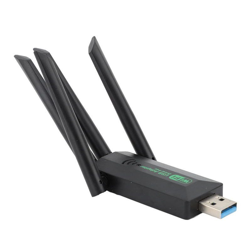 USB Adapter, 1200Mbps Dongle USB 3.0 Dual Band 5G 2.4G, Network Adapter for Desktop Laptop PC, Dual 5dBi Antennas, Supports