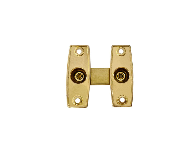QCAA 2.5" x 2.65", Large, Heavy Forged Solid Brass Door Latch, 180 Degrees Flat Surface Mounting Door Latch Buckle for Doors & Windows, Matte Black, 2Pack, Made in Taiwan 2 Pack Matte Black(2 Pack)