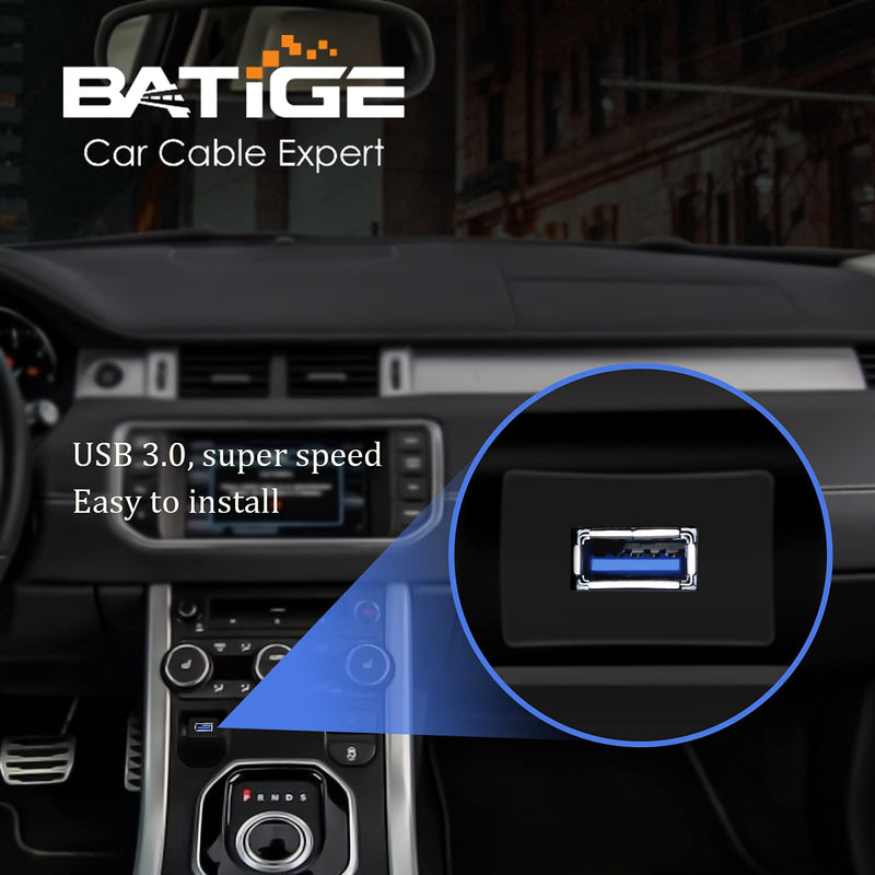 5 Pack Square Single Port USB 3.0 Car Mount Flush Cable USB 3.0 Panel Flush Mount Extension Cable Waterproof for Car Truck Boat Motorcycle Dashboard 3ft 5