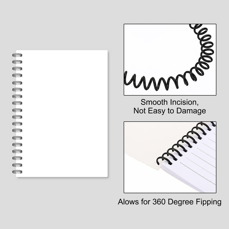 PATIKIL 13mm(1/2") Plastic Spiral Binding Coils, 20 Pcs Binding Spirals 105 Sheet Capacity 4:1 Pitch Binding Spirals for Binding Paper Sheets, Transparent 13mm(1/2")