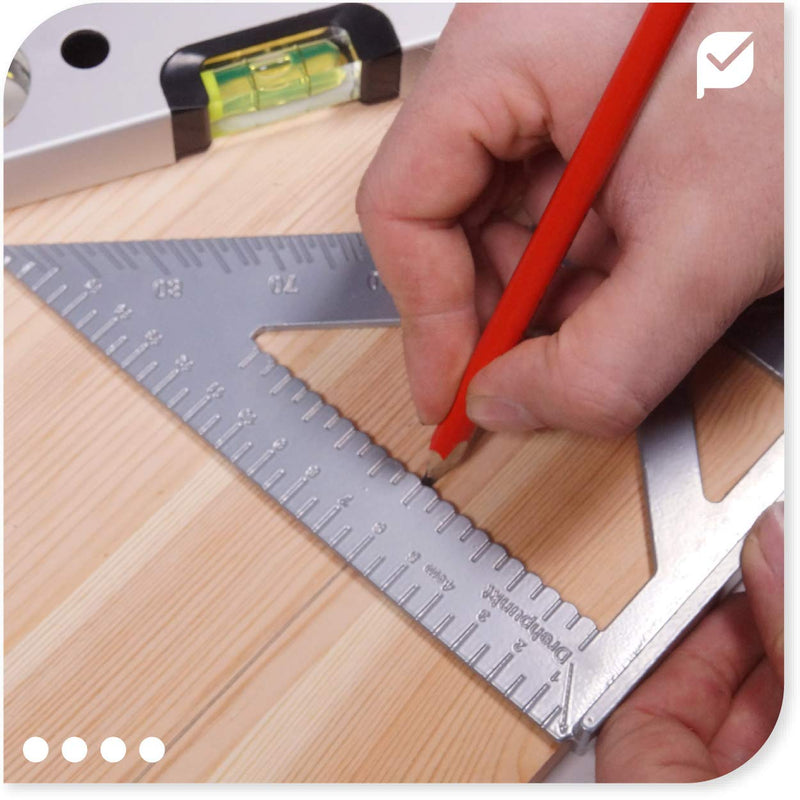 Stop square Aluminum square in centimeter version Universal angle Leg length: 17.5 cm (wood and metal processing)
