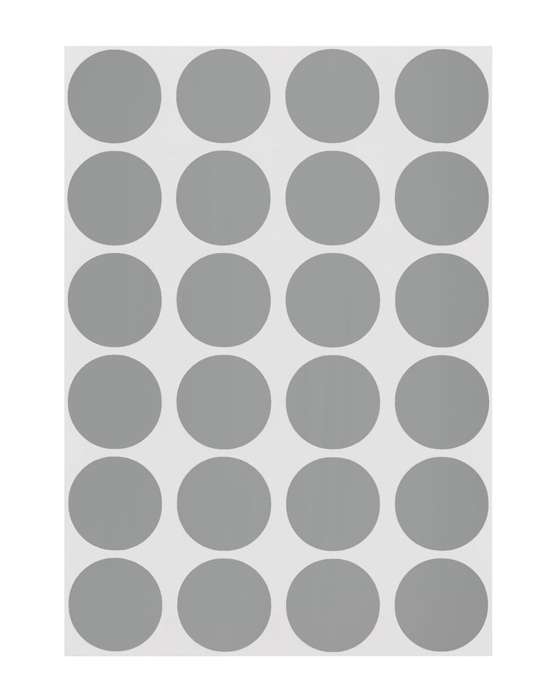 ChromaLabel 0.75 Inch Round Label Permanent Color Code Dot Stickers, 1008 Pack, 24 Labels per Sheet, Gray