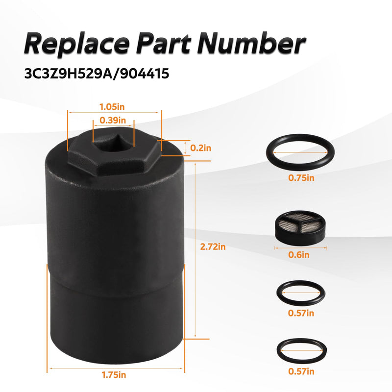 6.0 IPR Valve Socket with Seal kit Injector Pressure Regulator Valve Removal Tool 3/8" Drive Compatible with Ford 6.0L Vehicles F-250 F-350 F-450 E-350 E-450 Super Duty Excursion Replace# 3C3Z9H529A