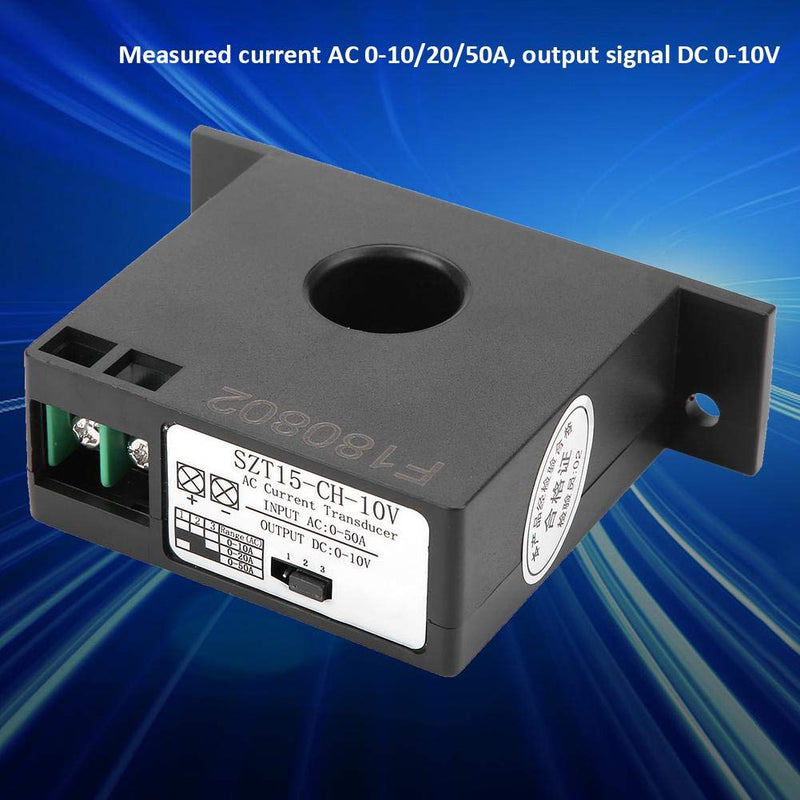 AC Converter, AC Transmitter Power, Distribution and Control Equipment Instrumentation Mutual Inductance AC 0-50A to DC 0-10V (Model SZT15-CH-10V)