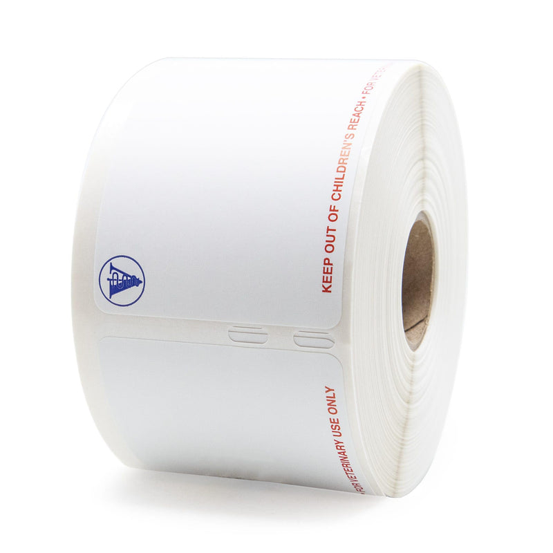 LabelValue Veterinary Prescription Labels 1-15/16 x 3-1/2 in Direct Thermal - for Veterinary Use Only - 400 Labels/Roll - Compatible with Zebra and Dymo 450 Label Printers