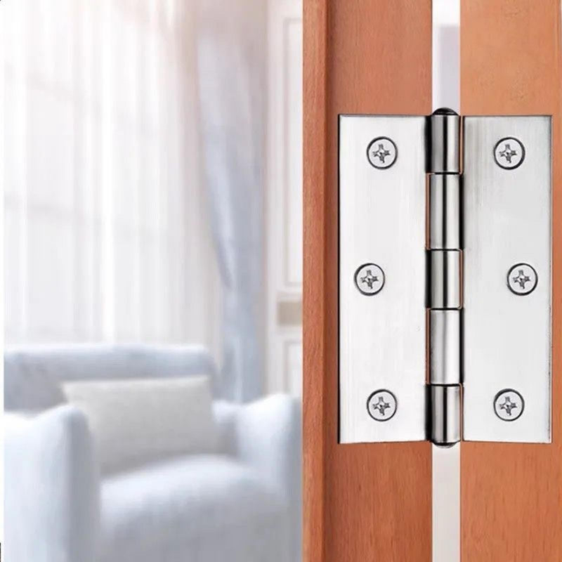 Stainless Steel Folding Door Hings 3 Inch for Furniture Cabinets Window Wooden Box Trailer Components, Pack of 12 Silver 12pcs 3x2 Inch