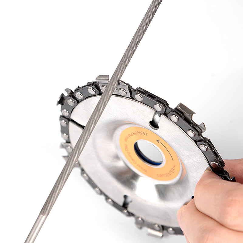 Pack of 8 File for Chainsaw, 4 mm, Chainsaw File, Saw Chains, Round File with Plastic Handle, Hard Steel, Round File for Repair and Sharpening 3/8 Inch Chainsaws Lawn Mower