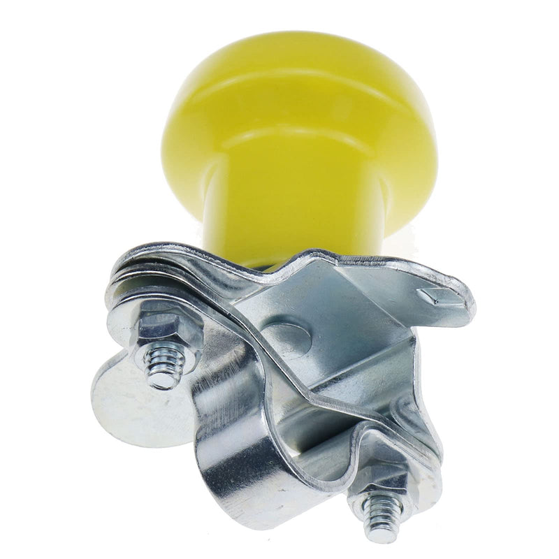 DVPARTS Yellow Vinyl Steering Wheel Spinner Knob Ball Bearing WSV123Y for John Deere Ford IH Mas Cub Cadet & Moline Tractor Universal Farm & Lawn Tractor