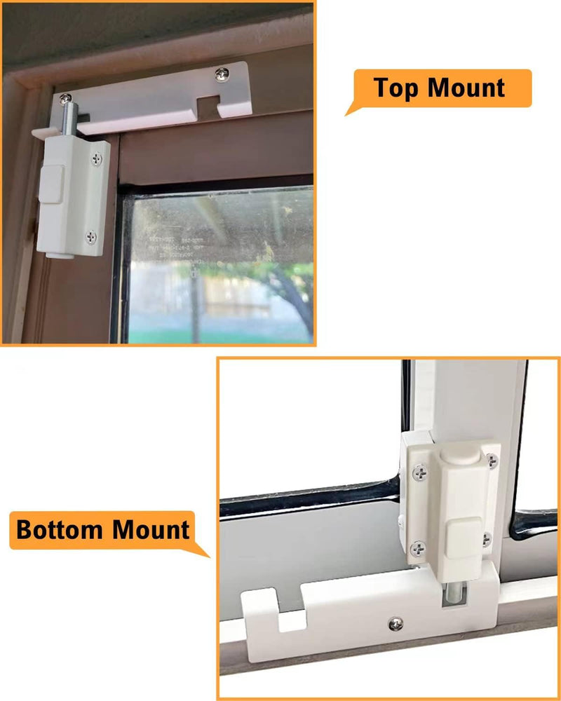 SDGINA Sliding Door Security Lock 2 Pack - Sliding Patio Door Lock for Glass Doors, Child Safety Foot Locks Sliding Glass Door Lock 2.0