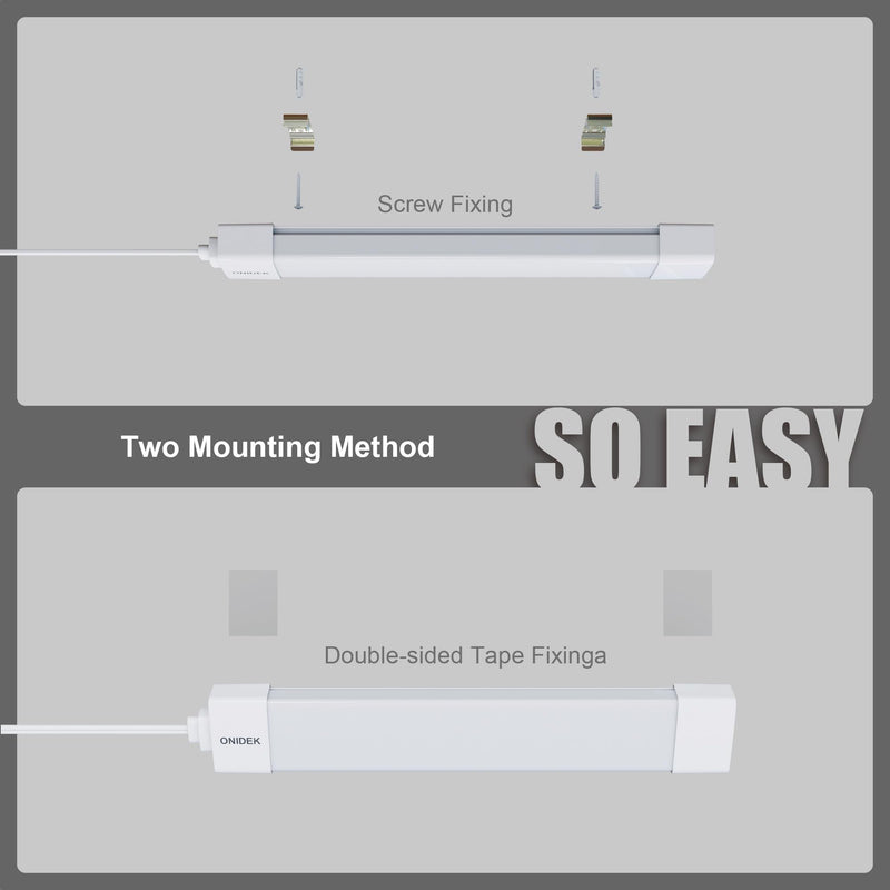 Under Cabinet Lights with Plug. 3000K-6500K Dimming and Color. with Wireless Control Panel and Remote Control.18W 1800LM for Garage, Kitchen, Bathroom, Closet, Office (24 inch) 24 inch